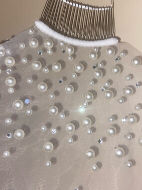 Pearl & Rhinestone Embellished veil
